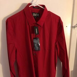 Express red men’s dress shirt